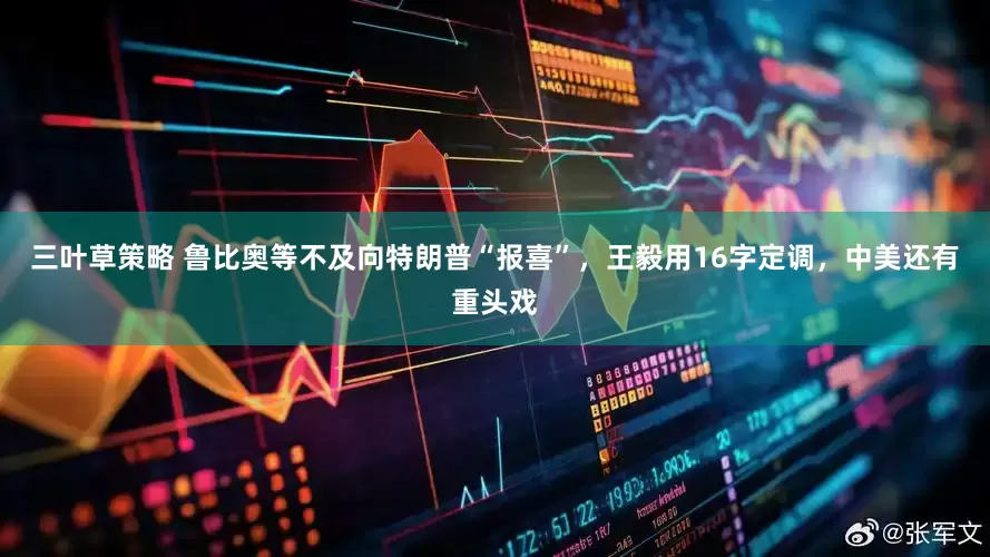 三叶草策略 鲁比奥等不及向特朗普“报喜”，王毅用16字定调，中美还有重头戏
