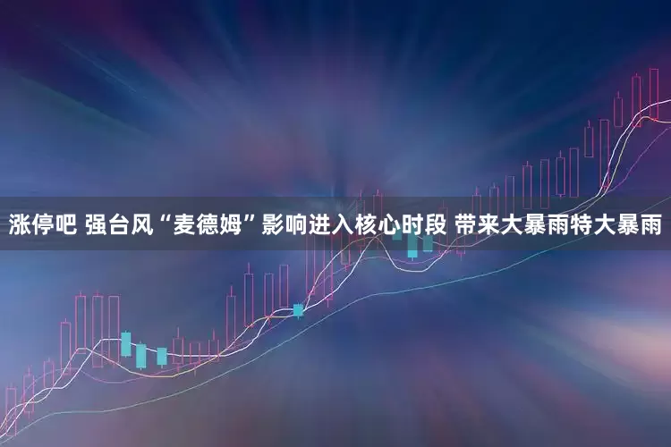 涨停吧 强台风“麦德姆”影响进入核心时段 带来大暴雨特大暴雨
